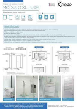 Salle d'eau avec douche, meuble vasque et wc | Modulo XL Luxe