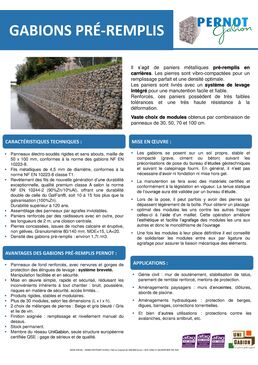 Pernot Gabion - Fiche technique