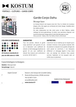 Garde-corps en aluminium avec décors personnalisables | DAHU