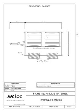 REMORQUE 2 WC 