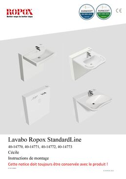 Lavabo avec cadre réglable électrique HV | Standardline