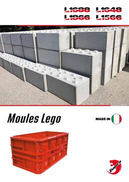 Moule bloc lego béton avec système de verrouillage | L1688