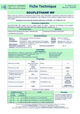 Étanchéité liquide sans Bisphenol A qualifiée ACS |  SOUPLETHANE WP