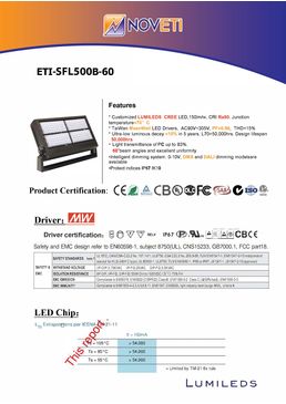 Projecteur LED 75000 lumens 60° | STADIUM ETI-SFL500-60