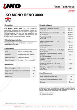 Membrane d'étanchéité monocouche |  IKO MONO RENO 3000