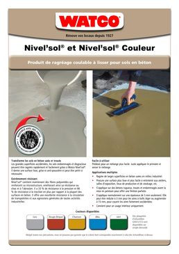 Ragréage coulable et autonivelant pour sols en béton bruts | Nivel'sol