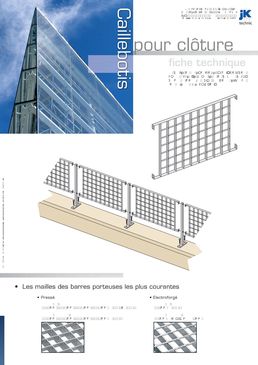 Caillebotis pour clôture et garde-corps | JK TECHNIC